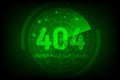 404 error not found page in style scan radar design vector