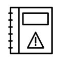Error notebook thin line vector icon Royalty Free Stock Photo