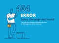 Error 404 page. Computer failure, oops concept. Website vector template Royalty Free Stock Photo