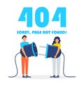 404 error page concept. Updates of application,installation programs, uploading system. Website under construction. Royalty Free Stock Photo