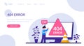 404 error page concept. Website page interface. UI, landing page, web design. Modern flat illustration. Royalty Free Stock Photo