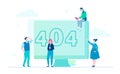 Error 404 page - flat design style colorful illustration
