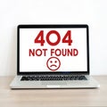 404 error page isolated on white background Royalty Free Stock Photo