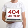 404 error page isolated on white background Royalty Free Stock Photo