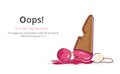 Error 404 page layout vector design