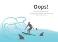 Error 404 page layout vector design