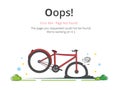 Error 404 page layout vector design