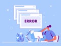 Error page loading illustration concept vector