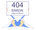 Error 404 page not found concept illustration, webpage banner