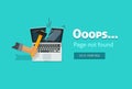 Error page 404 not found design illustration Royalty Free Stock Photo
