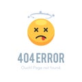 Emoji dead 404 error Royalty Free Stock Photo