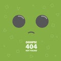 404 error Page not found emoticon - vector illustration Royalty Free Stock Photo