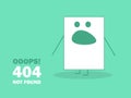 404 error Page not found emoticon - vector illustration Royalty Free Stock Photo