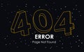 404 error page not found line isometric vector