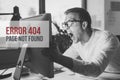 Error 404 page not found message on the computer Royalty Free Stock Photo