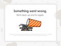 Error page. Page not found. Something went wrong. Template design for error message