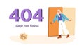 404 error, page not found, technical website problem. Creative web-site design for access and search failure message Royalty Free Stock Photo