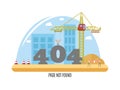 404 error page not found. Vector illustration