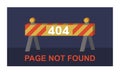 Error 404 page vector internet problem or web warning message webpage not found erroneously illustration funny set of Royalty Free Stock Photo