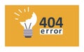 Error 404 page vector internet problem or web warning message webpage not found erroneously illustration funny set of Royalty Free Stock Photo