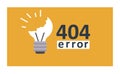 Error 404 page vector internet problem or web warning message webpage not found erroneously illustration funny set of Royalty Free Stock Photo