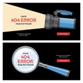 Error 404 page vector internet problem web warning message webpage not found illustration set of erroneous website Royalty Free Stock Photo