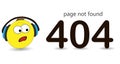 404 error page vector template for website. Surprised emotion, huh emotion.