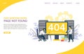 404 error page vector website landing page design template Royalty Free Stock Photo