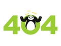 Error 404. panda surprise. Page not found template for web site.