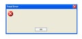 Error pop up window