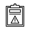 Error project thin line vector icon Royalty Free Stock Photo