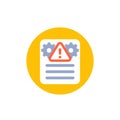 Error report, failed test icon Royalty Free Stock Photo