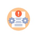 Error report or failed test icon Royalty Free Stock Photo