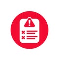 Error report, failed test vector icon Royalty Free Stock Photo