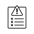 Error report, failed test vector icon. Royalty Free Stock Photo