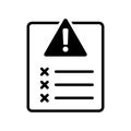 Error report, failed test vector icon. Royalty Free Stock Photo