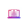 Error report icon with laptop Royalty Free Stock Photo