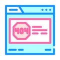 404 error seo color icon vector illustration Royalty Free Stock Photo