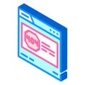 404 error seo isometric icon vector illustration Royalty Free Stock Photo