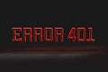 401 Error server Nauthorized on website page