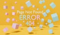 ERROR 404 sign with cubes floating around it Royalty Free Stock Photo