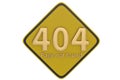 404 error sign on a white background. 3D illustration. Royalty Free Stock Photo