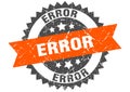 Error stamp. error grunge round sign. Royalty Free Stock Photo