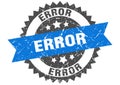 Error stamp. error grunge round sign. Royalty Free Stock Photo