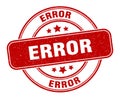 error stamp. error label. round grunge sign Royalty Free Stock Photo