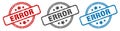 error stamp. error round isolated sign. Royalty Free Stock Photo