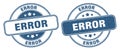 Error stamp. error label. round grunge sign Royalty Free Stock Photo