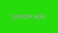 ERROR 404 static tv old television on GREEN BACKGROUND, chroma key Royalty Free Stock Photo