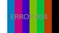 ERROR 404 static tv on vertical lines, retro vintage no signal