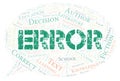 Error typography word cloud create with the text only Royalty Free Stock Photo